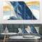 Designart - Indigo Panel I - Glam Modern Premium Canvas Wall Art